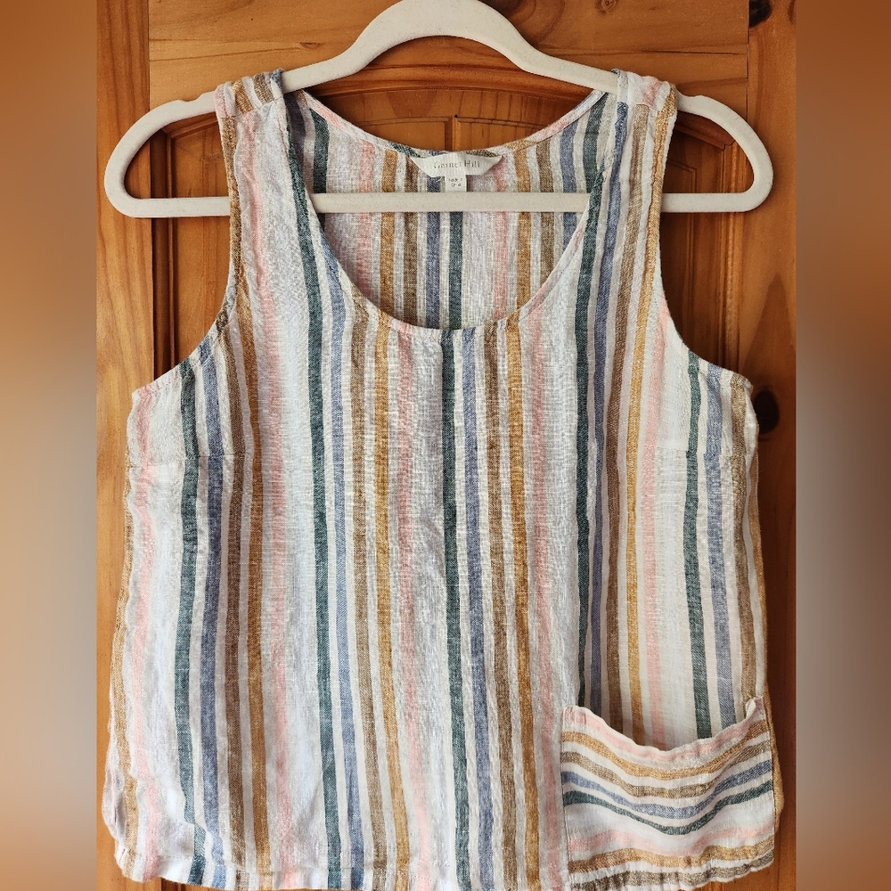 Garnet Hill Vida Linen Tank XS